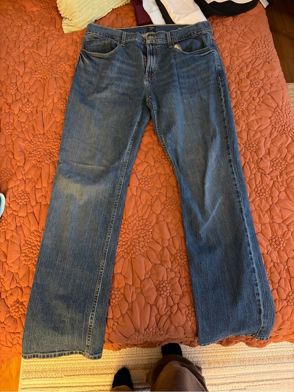 Nautica Men's Blue Bootcut Denim Jeans